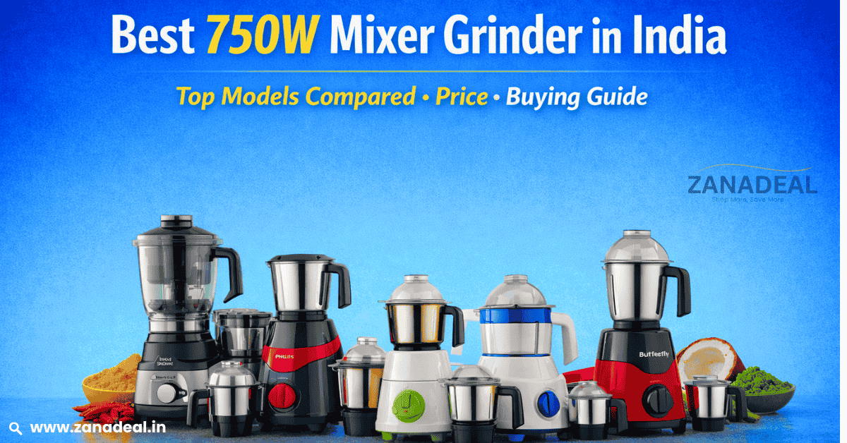 Read more about the article Best 750W Mixer Grinder in India – Reviews, Price & Buying Guide