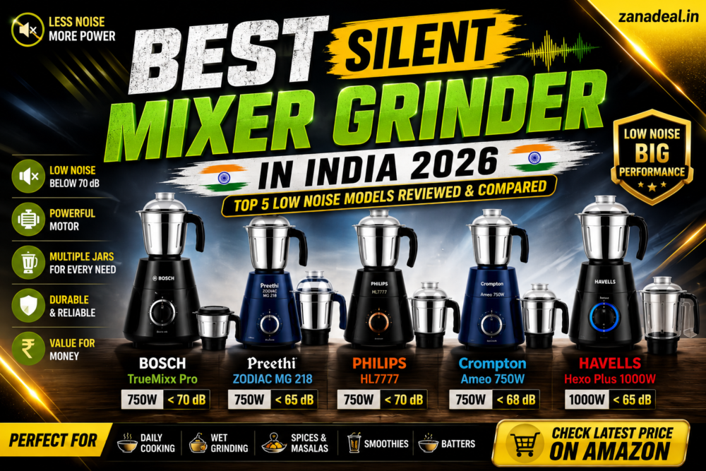 You are currently viewing Best Silent Mixer Grinder in India 2026 – Top 5 Low Noise Models Reviewed