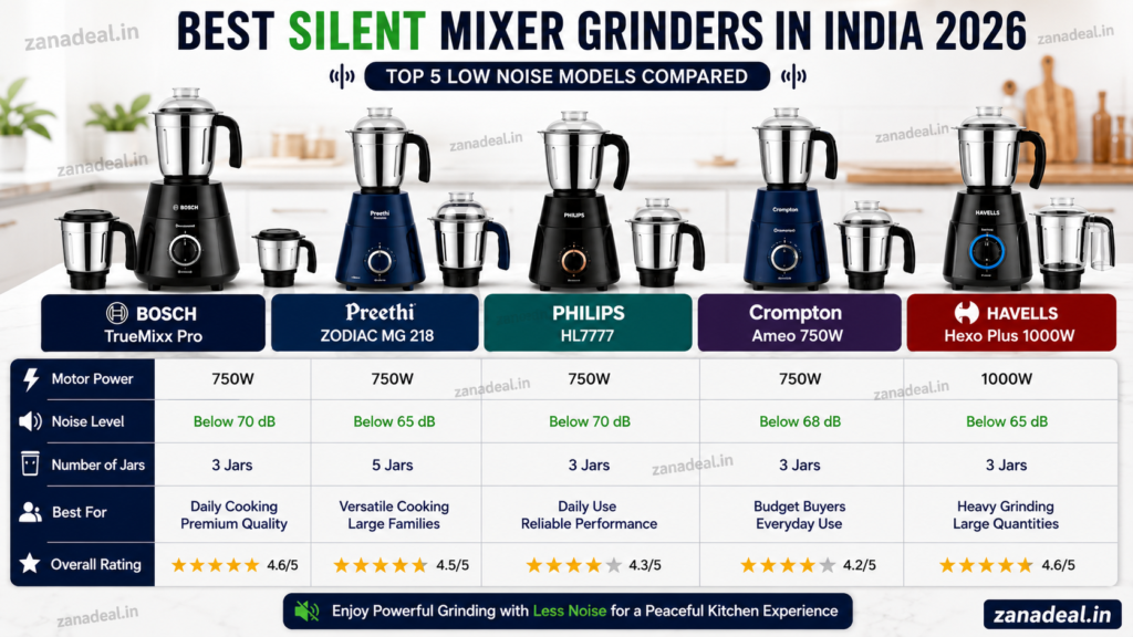 zanadeal.in | Best Silent Mixer Grinder in India 2026